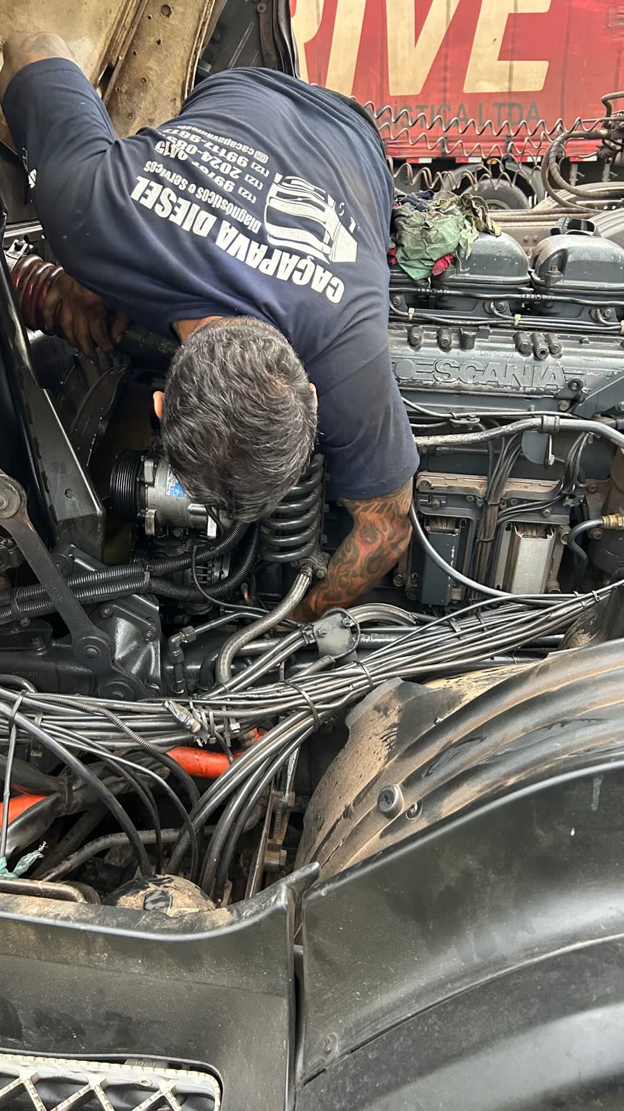 Marco Aurélio, mecânico responsável pela Caçapava Diesel